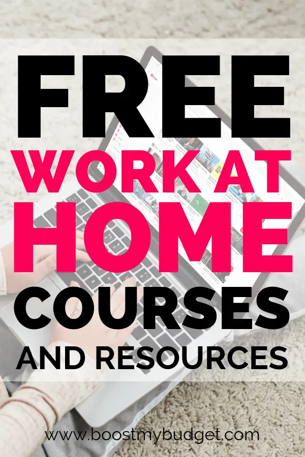 Free work at home training courses... if you want a work from home job in 2024, find ideas on this awesome list!